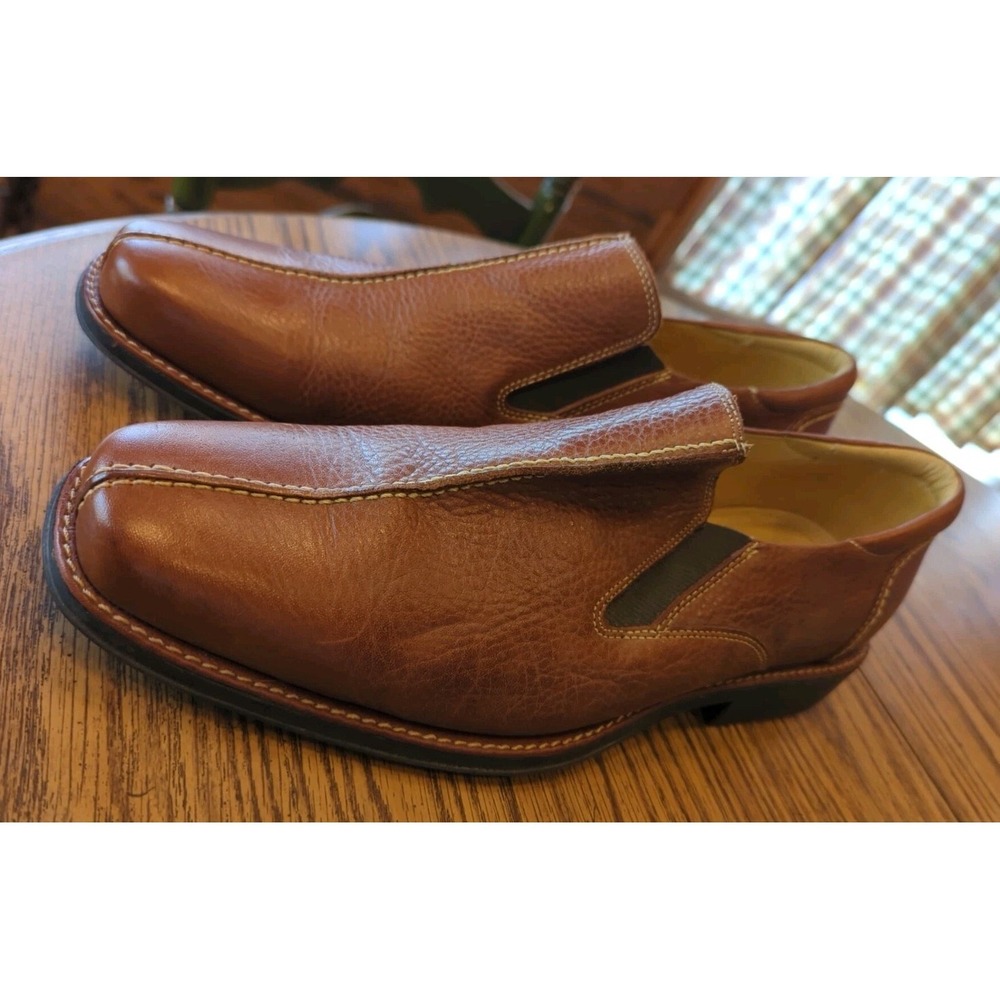 Sandro Moscoloni‎ Loafers Leather Slip-on Mens 11D Comfort Square Toe Brown